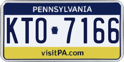 PA license plate KTO7166