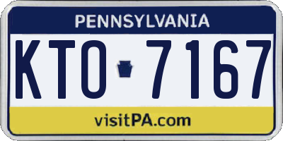 PA license plate KTO7167