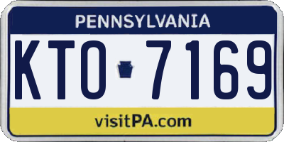 PA license plate KTO7169