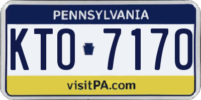 PA license plate KTO7170