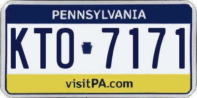 PA license plate KTO7171