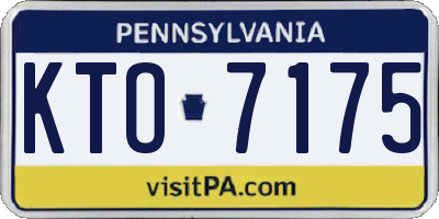 PA license plate KTO7175