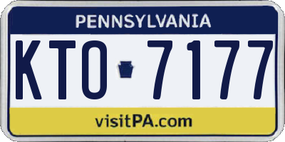 PA license plate KTO7177