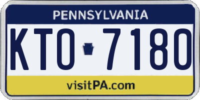 PA license plate KTO7180