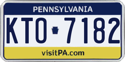 PA license plate KTO7182