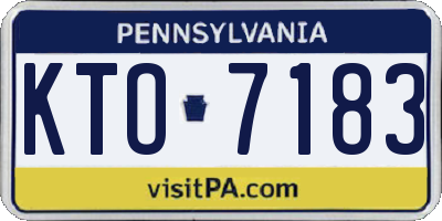 PA license plate KTO7183