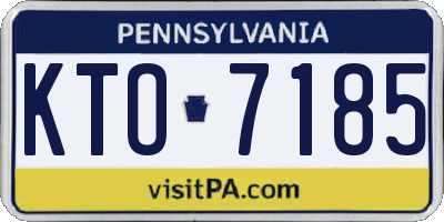 PA license plate KTO7185