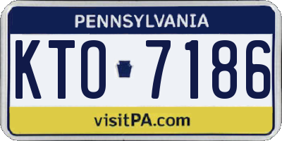 PA license plate KTO7186