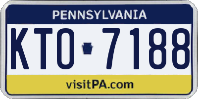 PA license plate KTO7188