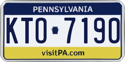 PA license plate KTO7190