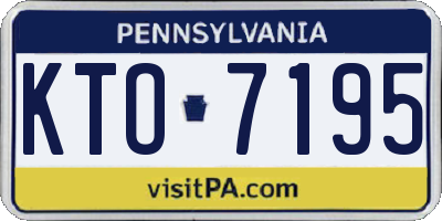 PA license plate KTO7195