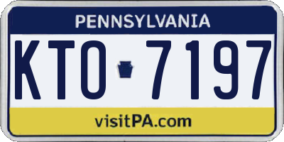 PA license plate KTO7197