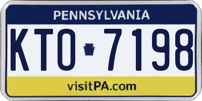 PA license plate KTO7198