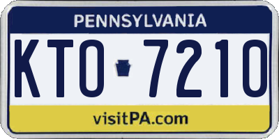 PA license plate KTO7210
