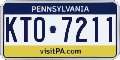 PA license plate KTO7211