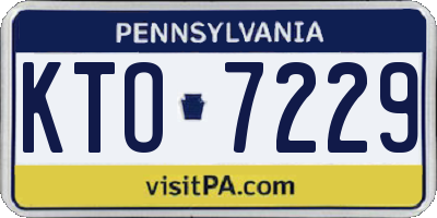 PA license plate KTO7229