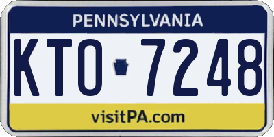 PA license plate KTO7248