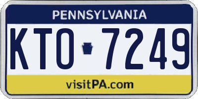 PA license plate KTO7249