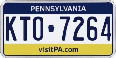 PA license plate KTO7264