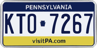 PA license plate KTO7267