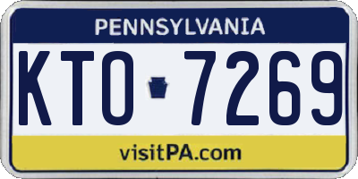 PA license plate KTO7269