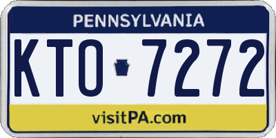 PA license plate KTO7272