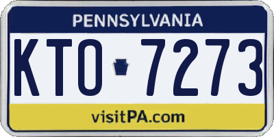 PA license plate KTO7273
