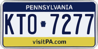 PA license plate KTO7277