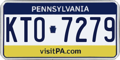 PA license plate KTO7279