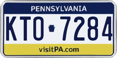 PA license plate KTO7284