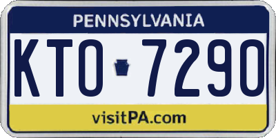 PA license plate KTO7290