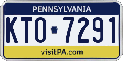 PA license plate KTO7291