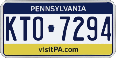PA license plate KTO7294