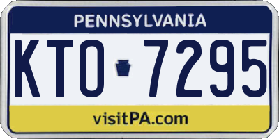 PA license plate KTO7295