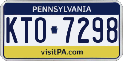 PA license plate KTO7298