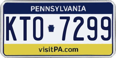 PA license plate KTO7299