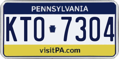 PA license plate KTO7304