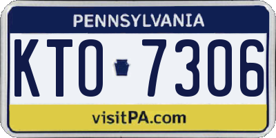 PA license plate KTO7306
