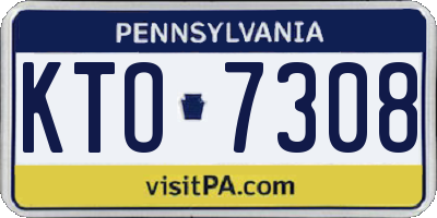 PA license plate KTO7308