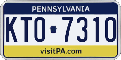 PA license plate KTO7310