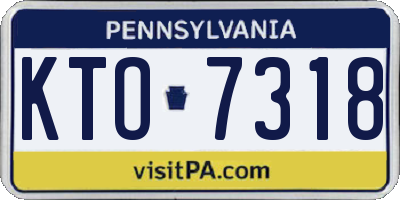 PA license plate KTO7318