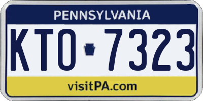PA license plate KTO7323