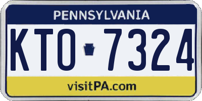 PA license plate KTO7324