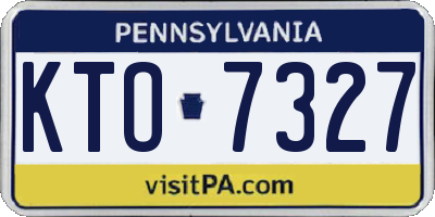 PA license plate KTO7327