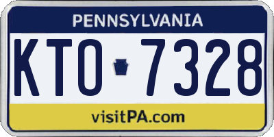 PA license plate KTO7328