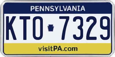 PA license plate KTO7329