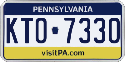 PA license plate KTO7330