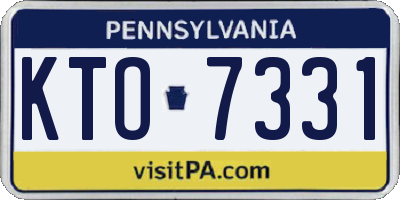 PA license plate KTO7331
