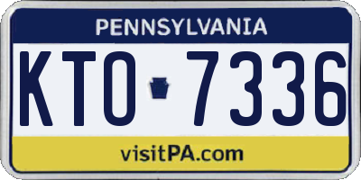 PA license plate KTO7336