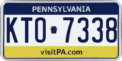 PA license plate KTO7338